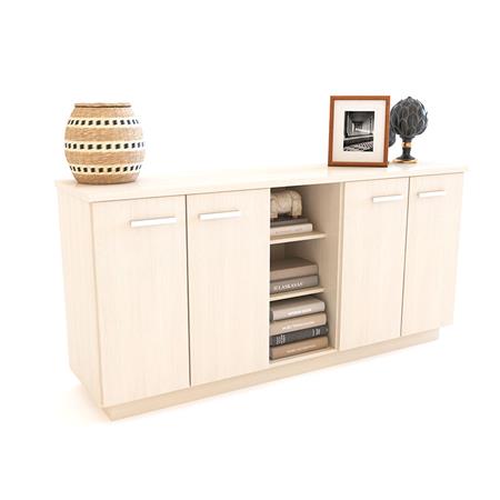 Bahiut 4 Puertas 2 Estantes 160cm Fineline Crema Delos