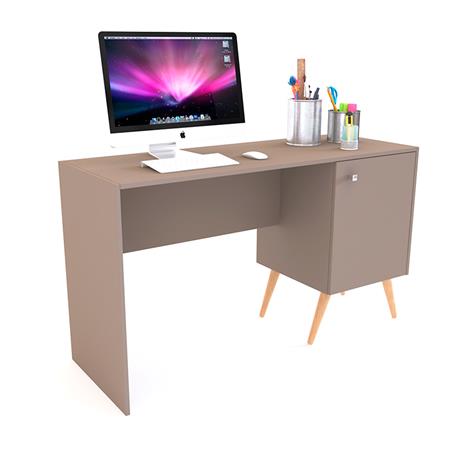 Escritorio Escandinavo Delos 1 Puerta con Estante interno Gris Cubanita