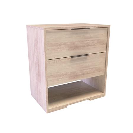 Mesa de Luz Dúo 2 Cajones 60x55x35cm Pino Cascina Delos