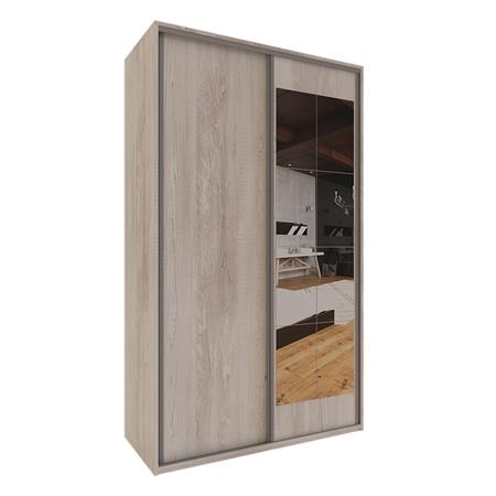 Placard 2 Puertas Corredizas 2 Cajones con Espejos 210x123x58cm Pino Cascina Delos
