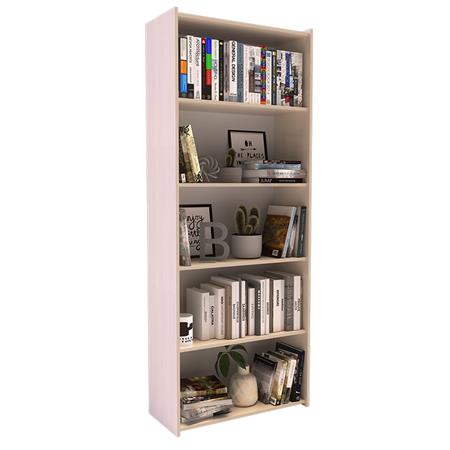 Biblioteca 5 Estantes 180x71x29cm Fineline Crema Delos
