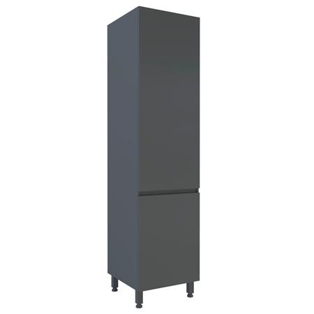 Panelero Alto Delos Lux 2 Puerta 5 Estantes Internos Patas con Altura Regulables Gris Sombra