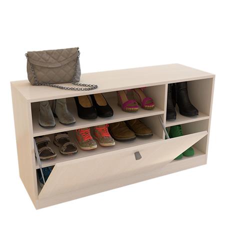 Zapatero Pie de Cama Fineline Crema Delos
