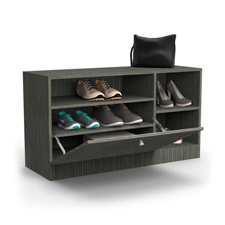 Zapatero Smart Pie De Cama Gris Sombra Delos