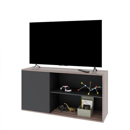 Rack Vision TV 55" 1 Puerta + Estantes Nebraska/Negro Delos