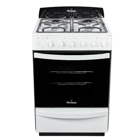 Cocina Florencia Blanca 56cm Luz Encendido Timer Reja de Fundición 5546