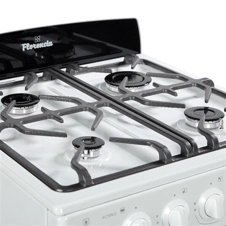 Cocina Florencia Blanca 56cm Luz Encendido Timer Reja de Fundición 5546