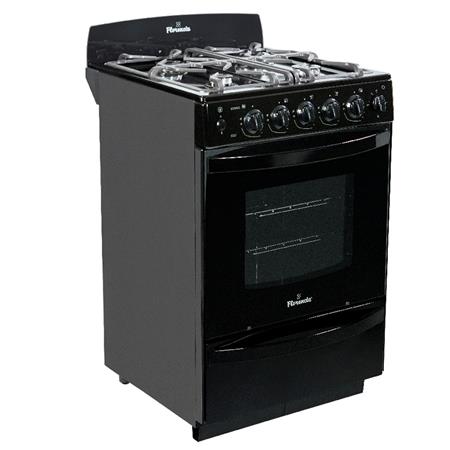 Cocina Florencia Negra 56cm Luz Encendido Timer Reja de Fundición 5547
