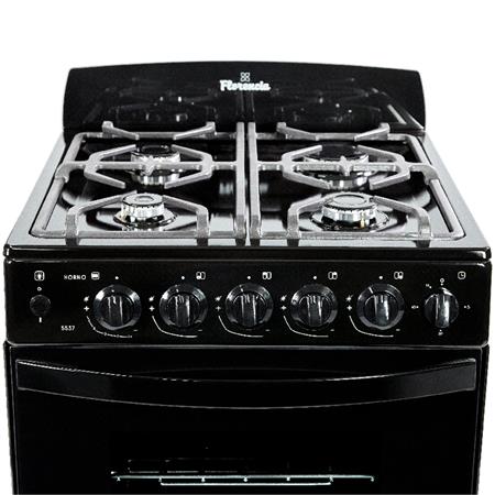Cocina Florencia Negra 56cm Luz Encendido Timer Reja de Fundición 5547