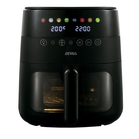 Freidora Sin Aceite ATMA 8L Digital Visor Negra FR248ABP