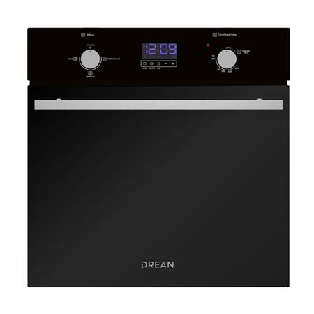 Horno a Gas Drean 60L Digital Grill Luz Encendido Timer Negro HGDR601CN