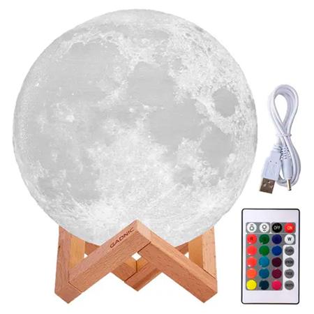 Lámpara Gadnic Luna 18cm 16 Colores RGB + Blanco Luz Cálida y Fría LUNA0002