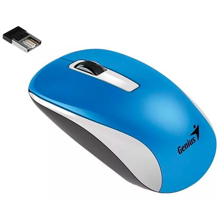 Mouse Inalámbrico Genius Azul y Blanco NX-7010
