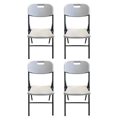 Set de 4 Sillas Plegables Blancas Pram