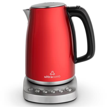 Pava Eléctrica Ultracomb 1.7L 2200W Digital Roja PE-4911
