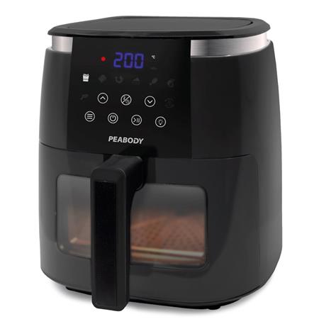 Freidora Sin Aceite Peabody 6.5L Digital Visor Negra PE-AFD650N