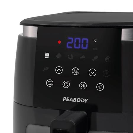 Freidora Sin Aceite Peabody 6.5L Digital Visor Negra PE-AFD650N