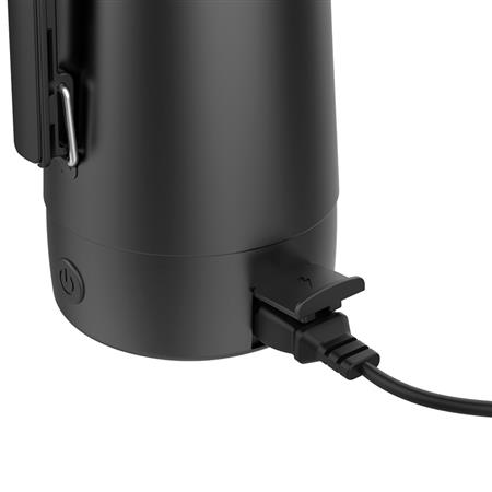 Termo Eléctrico Peabody 1 Litro Negro Inoxidable Bombilla Tapa Mate Térmica