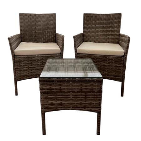 Set Varadero Rattan 2 Sillones de un cuerpo + Mesa Pram