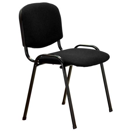Silla Dakot Línea 700 Apilable Tapizado de Tela Negra