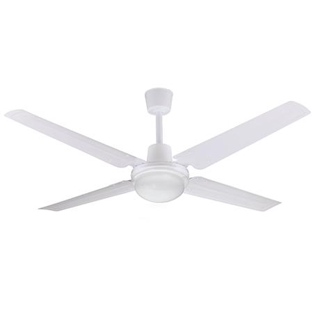 Ventilador de Techo Blanco 4 Palas Metálicas 120cm 5 Velocidades c/Luz Liliana.
