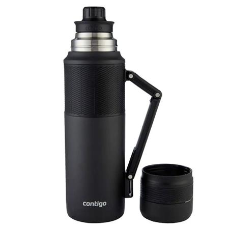 Termo de Acero Inoxidable 1.1Lts con Manija Color Negro Contigo