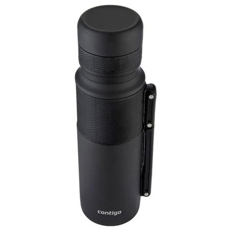 Termo de Acero Inoxidable 1.1Lts con Manija Color Negro Contigo