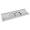 Mesada Doble Bacha Acero Inoxidable 140cm Respaldo Reforzado Duranox