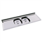 Mesada 160cm Acero inoxidable Doble Bacha Respaldo reforzado Duranox
