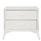 Mesa de Luz Dalton 2 Cajones Crema Metal Tela 231003