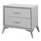 Mesa de Luz Dalton 2 Cajones Gris Metal Tela 231003