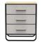 Cajonera | Organizador Dalton 3 Cajones Gris Negro Madera 24202