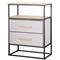 Cajonera | Organizador Dalton 2 Cajones Gris Negro Madera 24218