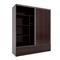 Placard Premium 2 Puertas Corredizas 3 Cajones 182x211x60cm Wengue Orlandi