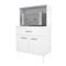 Porta Microondas/Horno Eléctrico 2 Puertas 1 Cajón Blanco Delos