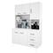 Kit de Cocina con 5 Puertas 3 Cajones Estantes Blanco Delos
