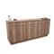 Bahiut 6 Puertas 2 Cajones 180cm Roble Nebraska Gris Delos