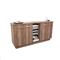 Bahiut 4 Puertas 2 Estantes 80x160x42cm Roble Nebraska Gris Delos