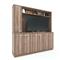 Modular Luton para Tv de hasta 55" 7 Puertas 2 Cajones Roble Nebraska Gris Delos