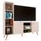 Rack Delos para Tv Hasta 55" 2 Puertas Estantes Fineline Crema