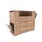 Cómoda 3 Cajones con Zapateras Doble + Estante 94x111.5x48cm Roble Nebraska Natural Delos