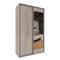 Placard 2 Puertas Corredizas 2 Cajones con Espejos 210x123x58cm Pino Cascina Delos