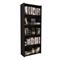 Biblioteca 5 Estantes 180x71x29cm Roble Termo Negro Delos