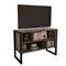 Rack Industrial Para Tv de Hasta 42" 4 Estantes Roble Denver Grafito Delos