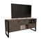 Rack Industrial Para Tv de Hasta 50" 1 Puerta 2 Cajones Estantes Roble Denver Grafito Delos