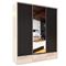 Placard 3 Puertas Corredizas 2 Cajones Pino Cascina Gris Sombra Delos