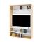 Rack para Tv hasta 55" con Estantes Roble Natural Blanco Delos