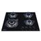Anafe a Gas Florencia 4 Hornallas Triple Corona Vidrio Negro Encendido