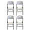 Set de 4 Sillas Plegables Blancas Pram